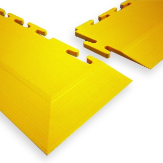 ESD Puzzle Corner LOCK-TILE CONSTAT Cut Milled Yellow 140x140x7mm